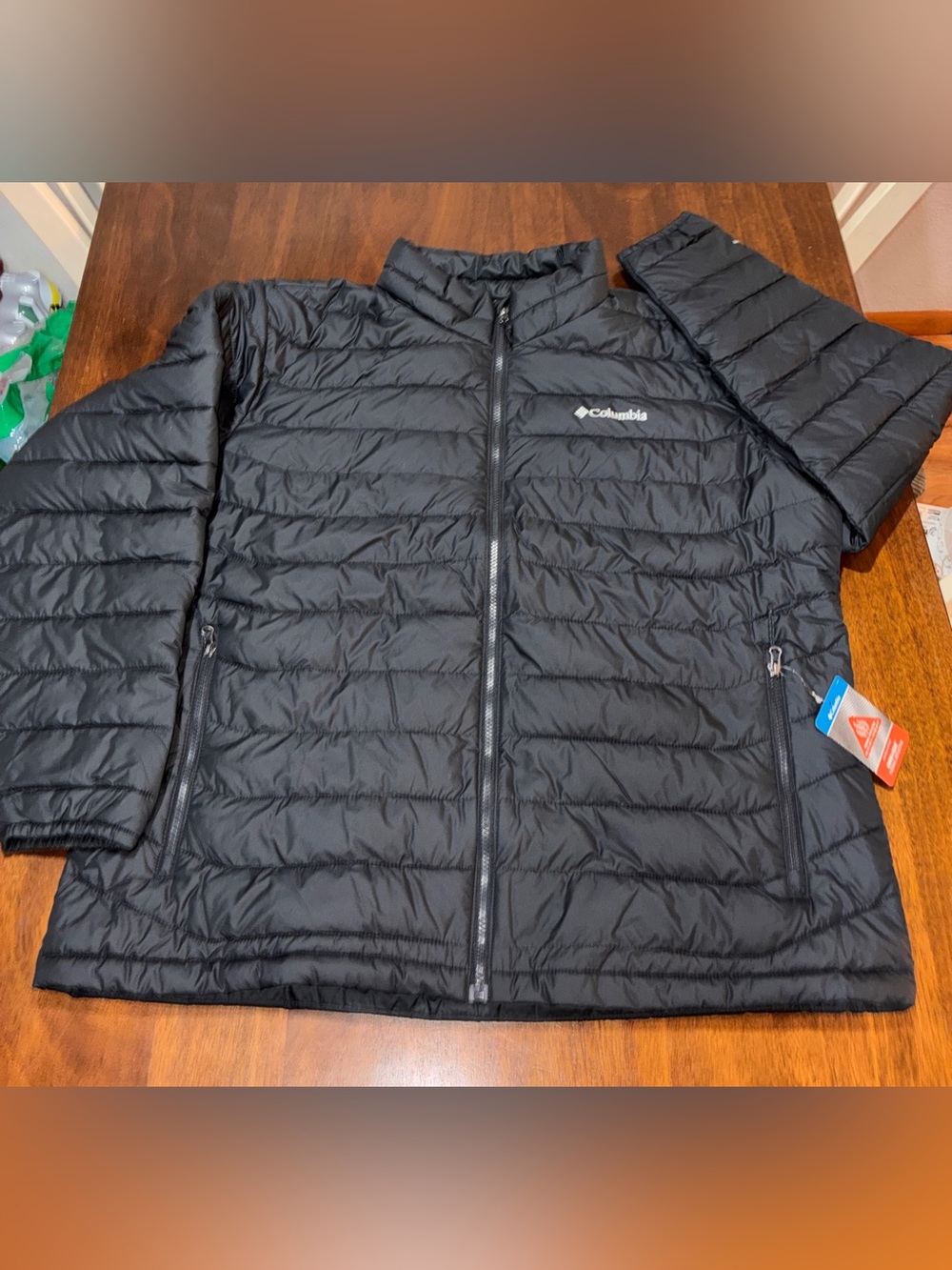 Columbia Men's Black Powder Lite II Omni Heat Puffer Jacket, Black- size XXL